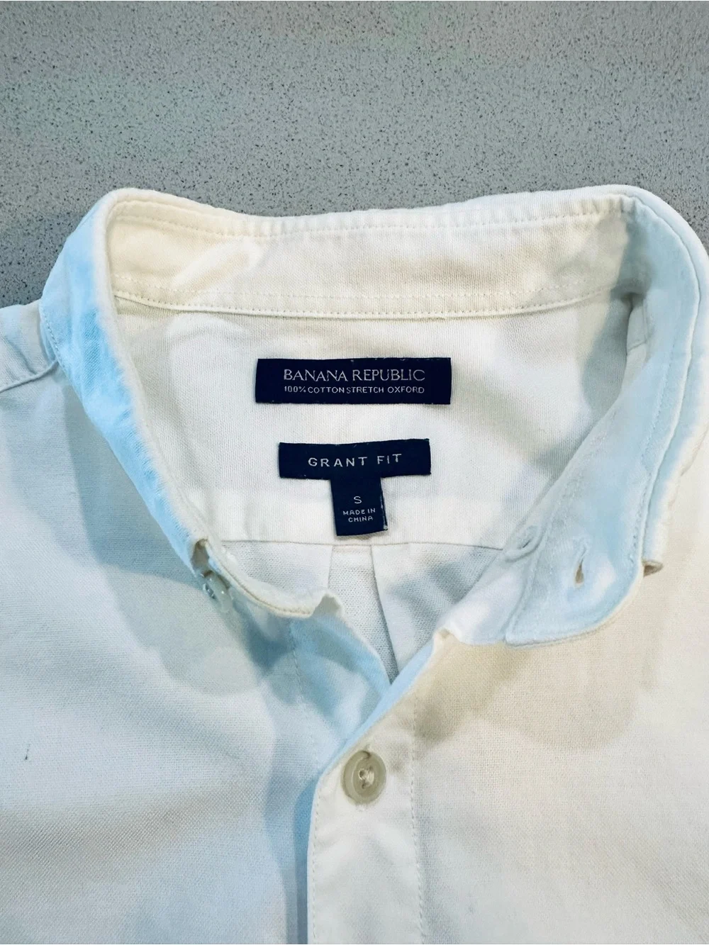 Banana Republic Men's White Button-Down Shirt
